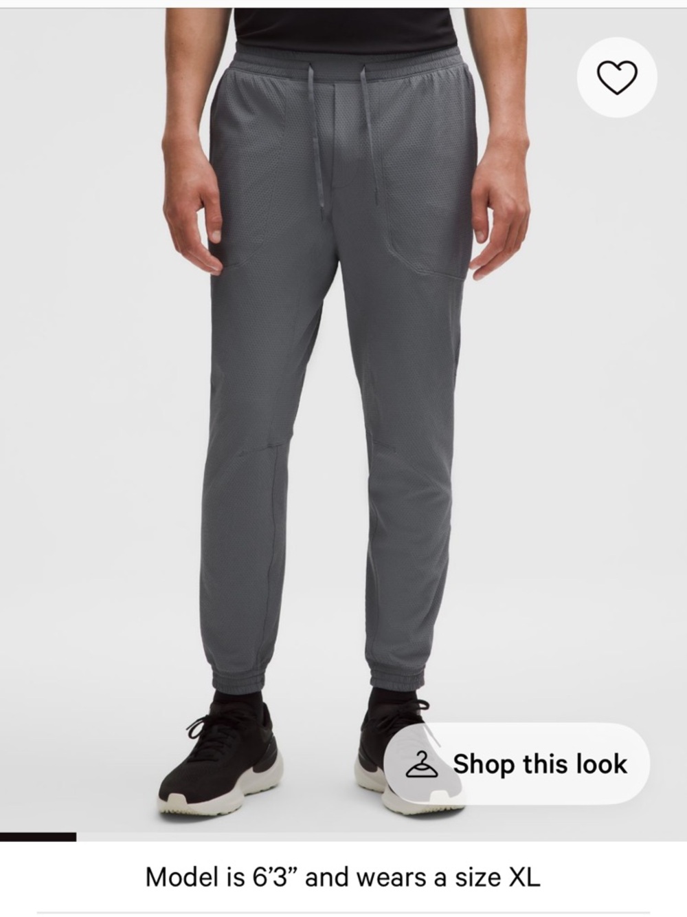 BNWT Men’s Lululemon License to Train Textured Jogger in Solar Grey. Reg Size L
